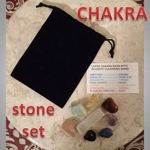 8 crystal CHAKRA set stone rock kit 01 HEALING